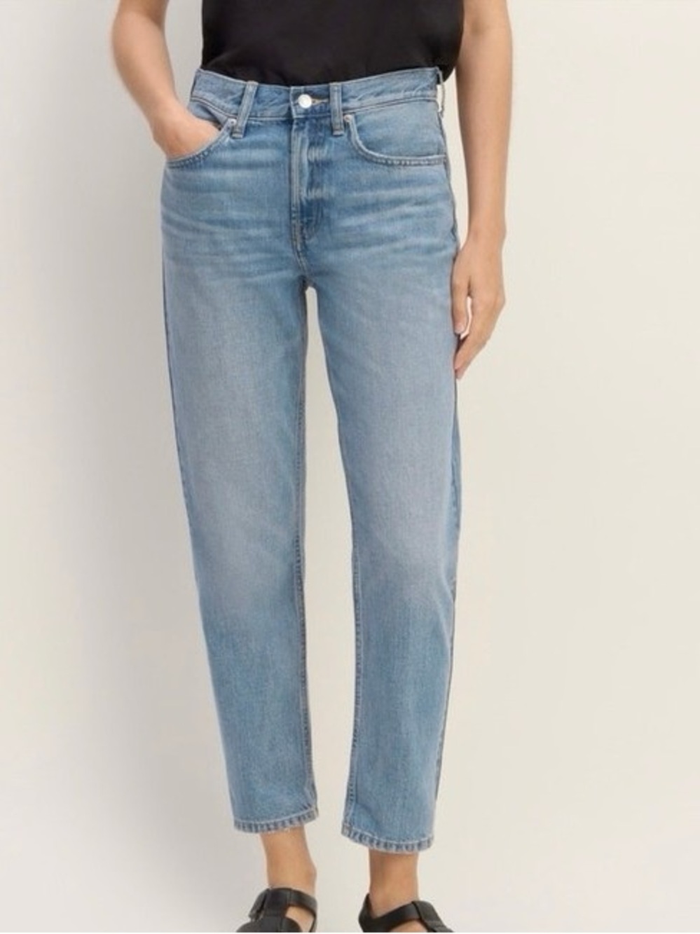 Everlane Relaxed Straight Leg Organic Cotton Jeans Weathered Blue size 30 - Picture 13 of 13